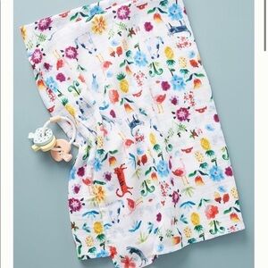 Anthropologie Tropical Baby Swaddle Blanket